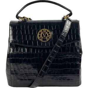Valentino Garavani Croc‎ Embossed Leather Handbag